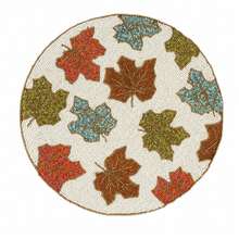 Load image into Gallery viewer, Autumn Leaf Beaded Placemat
