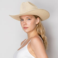 Load image into Gallery viewer, Wide Brim Straw Cowboy Hat
