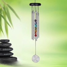 Load image into Gallery viewer, Chakra Wind Chime - Seven Stones  - Silver
