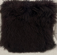 Load image into Gallery viewer, Black Shag Long Hair Pillow
