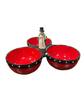 Load image into Gallery viewer, Hand-Painted Holiday Polka Dot Serving Collection
