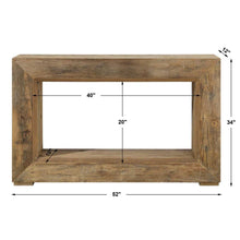 Load image into Gallery viewer, Reclaimed Elm Wood Console Table
