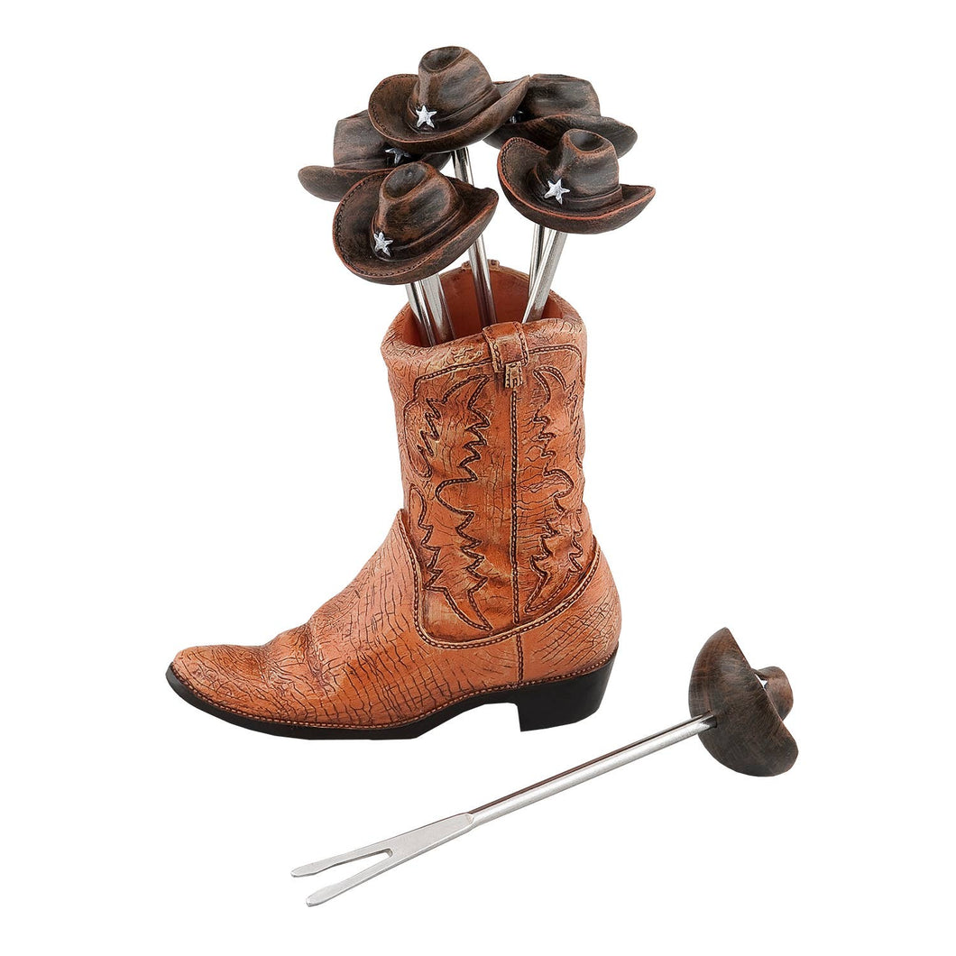 Boot Cocktail Picks with Holder 7-Piece