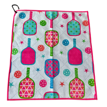Load image into Gallery viewer, Pickleball Microfiber/Cotton Athletic Towel
