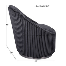 Load image into Gallery viewer, Gray Chenille Swivel Chair
