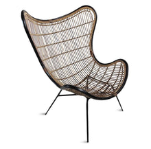 Load image into Gallery viewer, Bamboo &amp; Black Scoop Indoor/Outdoor Chair
