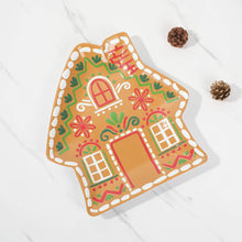 Load image into Gallery viewer, 14" Melamine Gingerbread House Platter
