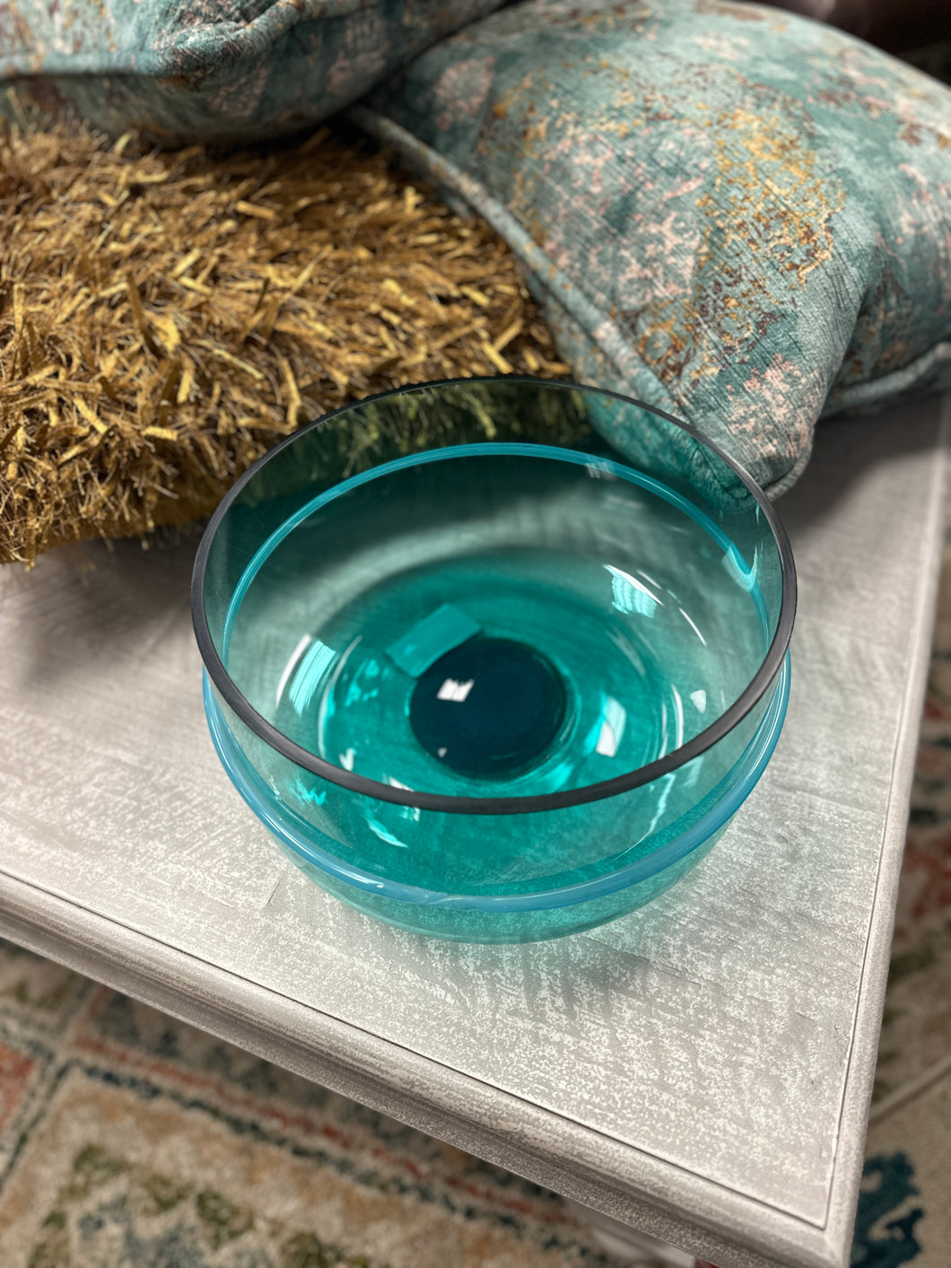 Turquoise Ribbon Wrapped Bowl