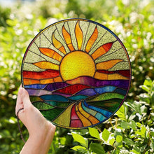 Load image into Gallery viewer, Colorful Sunrise Stained Glass Suncatcher Collection
