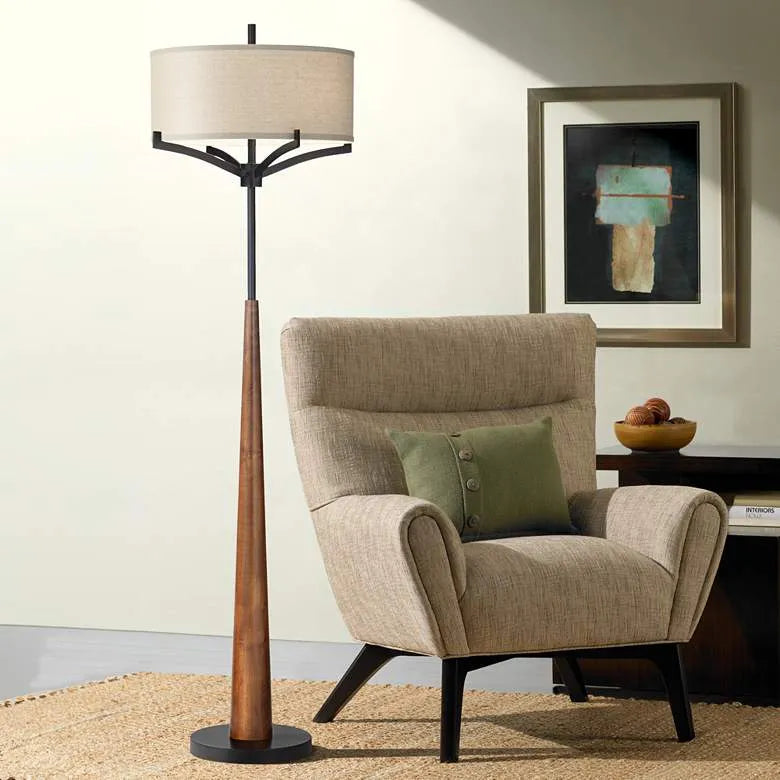 Walnut Floor Lamp