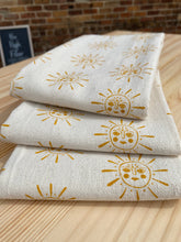 Load image into Gallery viewer, Hand Printed Sun Kitchen Dish Towel
