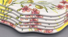Load image into Gallery viewer, Lemons/Olive Branches Melamine Plates - S/4

