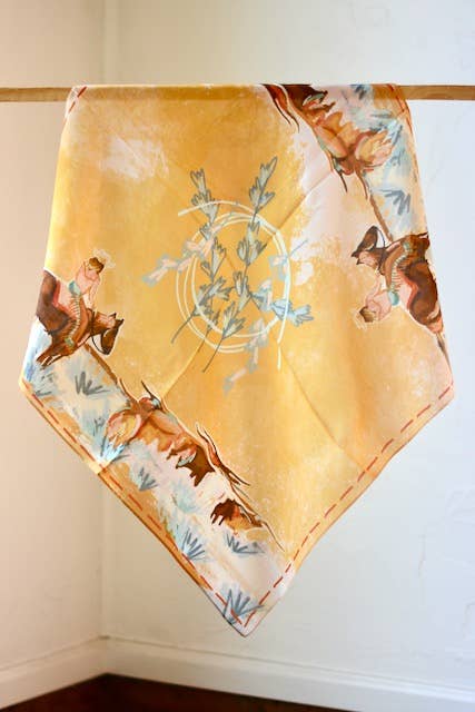 Longhorn Cowgirl Western Scarf