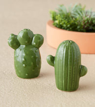 Load image into Gallery viewer, Cactus Ceramic Salt &amp; Pepper Shakers
