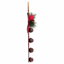 Load image into Gallery viewer, Plaid Jingle Bell Door Hanger
