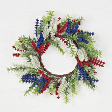 Load image into Gallery viewer, Patriotic Heather Wreath &amp; Boxwood Collection
