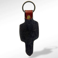 Load image into Gallery viewer, Hand-Tooled Leather Turquoise Saguaro Keyring

