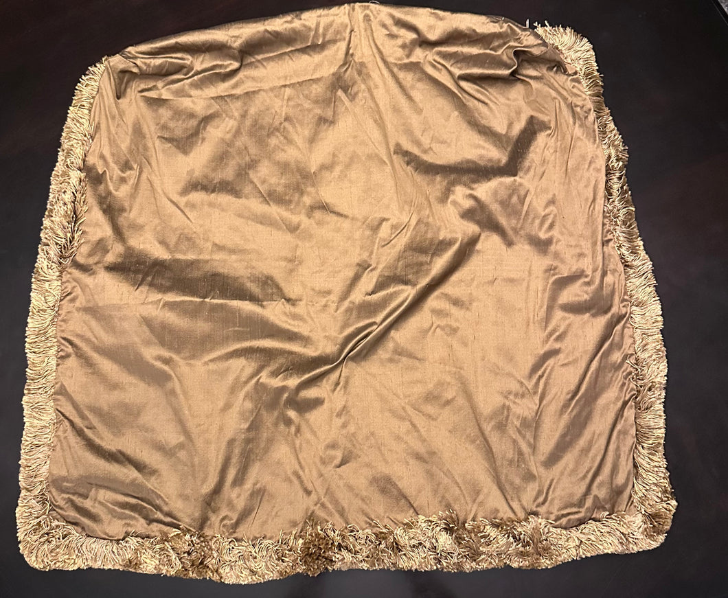 Chocolate Brown & Fringe Euro Pillow Sham
