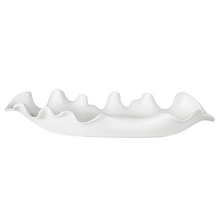 Load image into Gallery viewer, White Ruffle Indoor-Outdoor Ceramic Bowl
