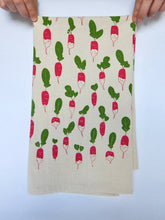 Load image into Gallery viewer, Hand Printed Radish Kitchen Dish Towel
