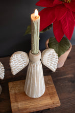 Load image into Gallery viewer, Grey Wash Clay Angel Taper Holder
