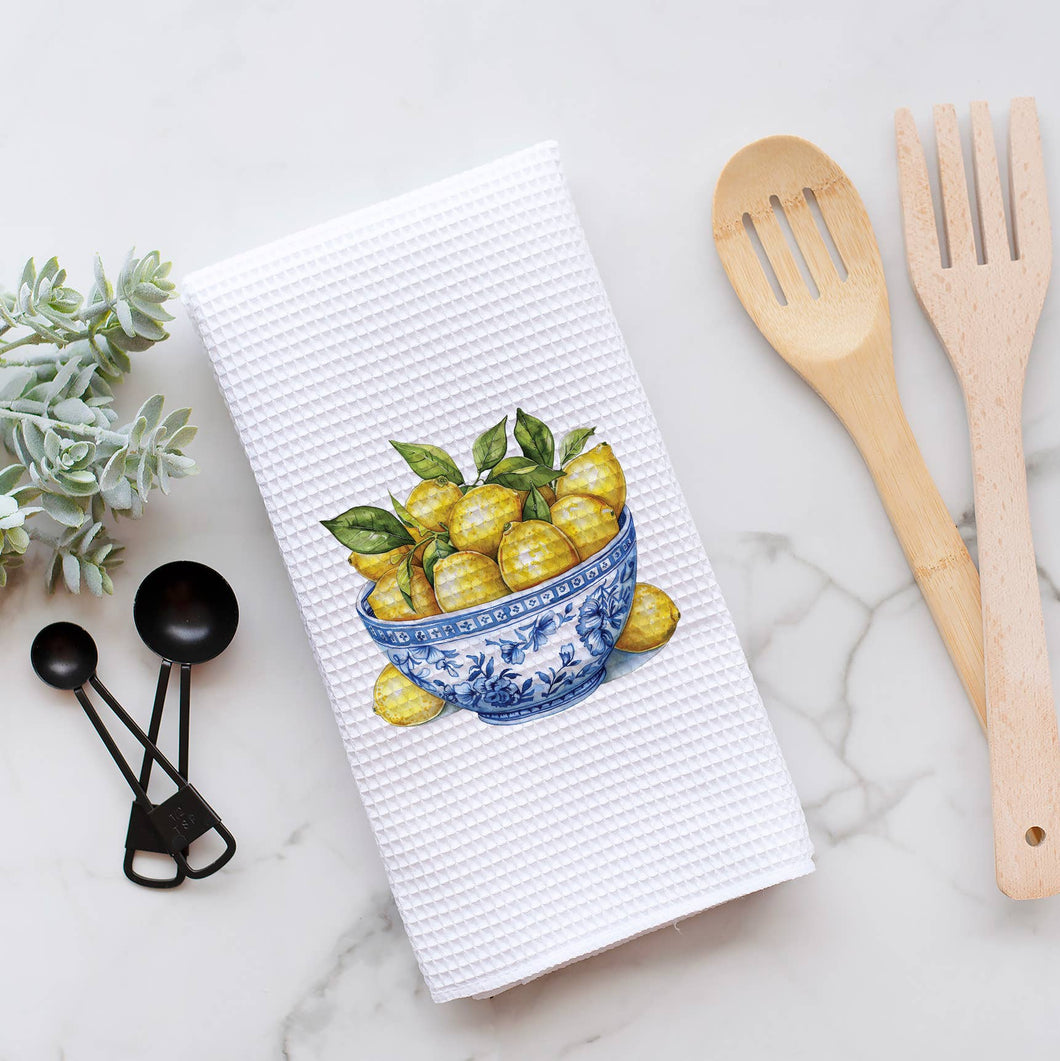 Chinoiserie Lemon Kitchen Towel