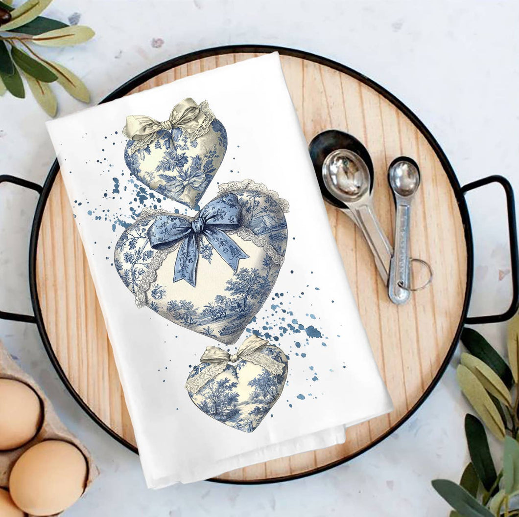 Chinoiserie Blue & White Tea Towel
