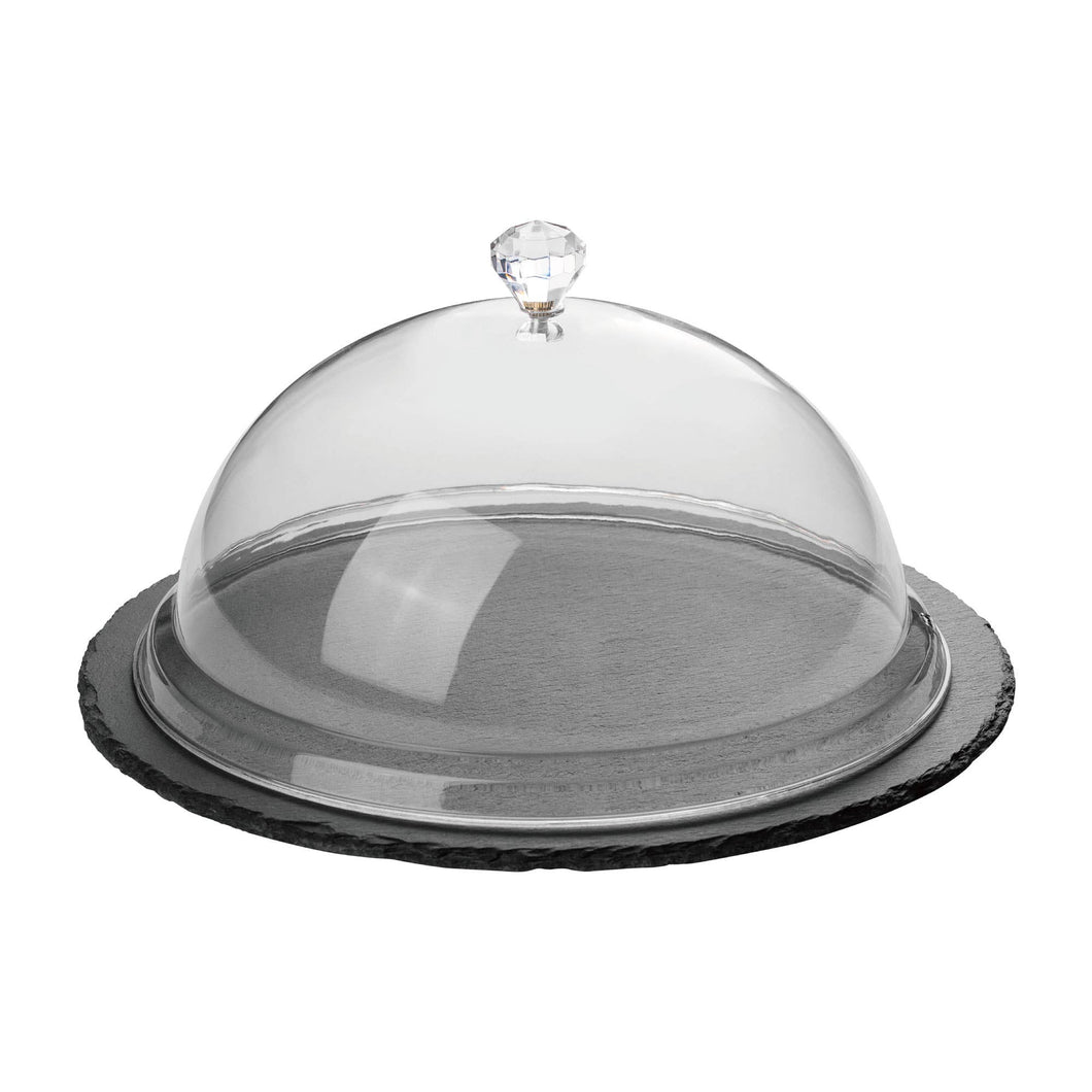 Natural Slate Cheese Server with Dome