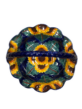 Load image into Gallery viewer, Blue Ceramic Sunflowers Basket
