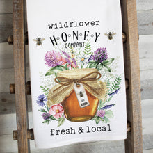 Load image into Gallery viewer, Wildflower Honey Bee Tea Towel
