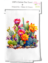 Load image into Gallery viewer, Cactus Flowers Kitchen Dish Towel
