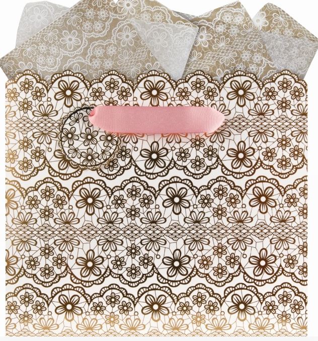 Gilded Lace Gift Bag