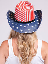 Load image into Gallery viewer, Patriotic Stars &amp; Stripes Cowboy Hat
