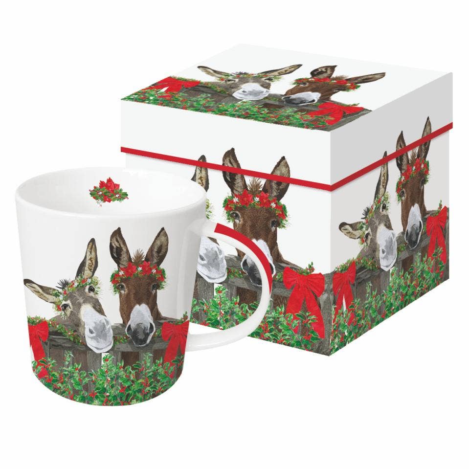 Holiday Donkeys Mug-In-A-Box