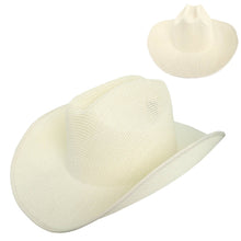 Load image into Gallery viewer, Two cream-colored cowboy hats on a white background
