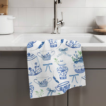 Load image into Gallery viewer, Chinoiserie Blur Floral Kitchen Dish Towel
