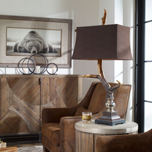 Load image into Gallery viewer, Stag Horn Table Lamp
