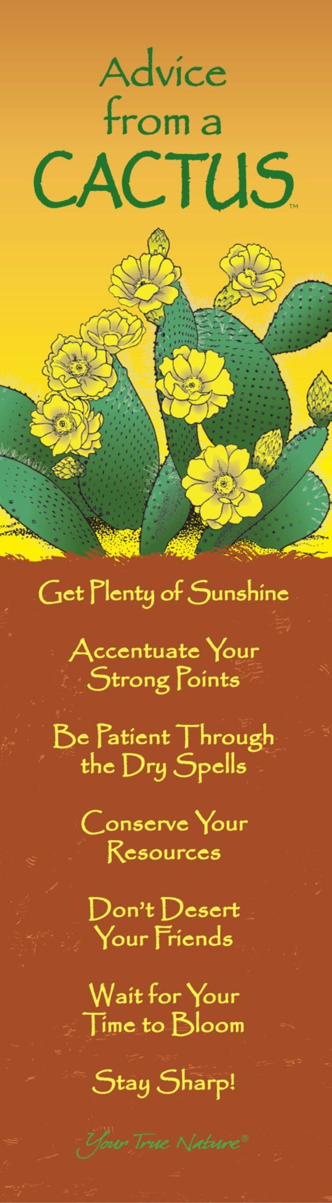 “Advice From A Cactus” Laminated Bookmark