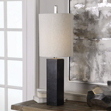Load image into Gallery viewer, Delaney Black Marble Table Lamp
