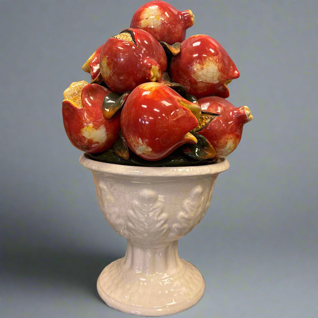 Pomegranate Pedestal Bowl