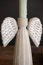 Load image into Gallery viewer, Grey Wash Clay Angel Taper Holder
