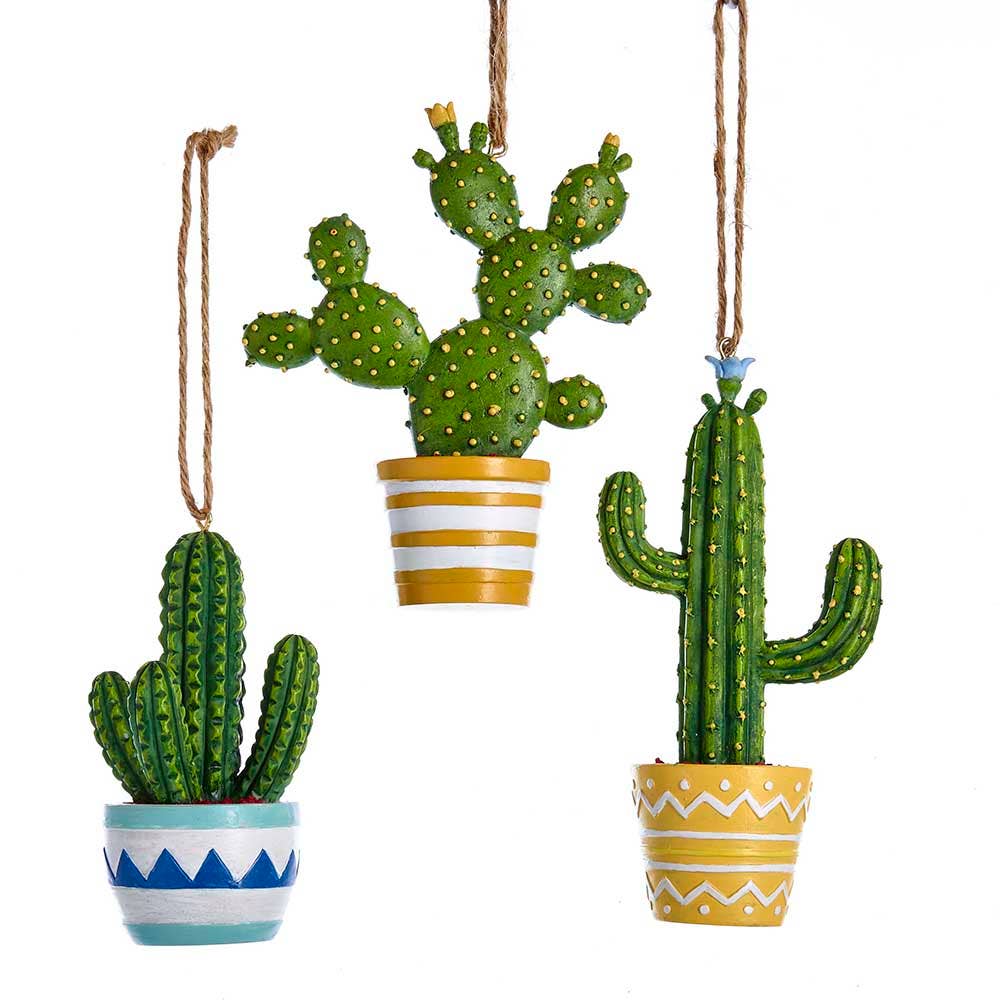 Potted Cactus Ornament Collection