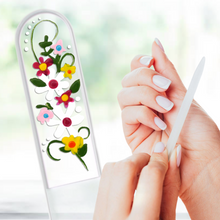 Load image into Gallery viewer, Spring Floral Crystal Nail File
