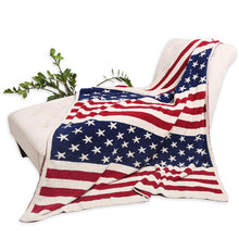 Load image into Gallery viewer, American Flag Luxury Throw Blanket
