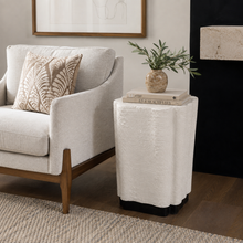Load image into Gallery viewer, Abstract White End Table
