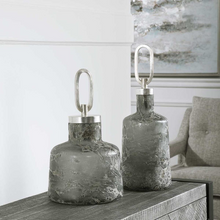 Load image into Gallery viewer, Textured Leaf Bottles- S/2
