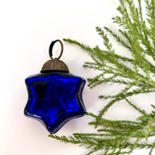 Load image into Gallery viewer, Blue Mini Mercury Glass Ornament
