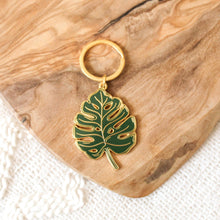 Load image into Gallery viewer, Monstera Leaf Metal Keychain
