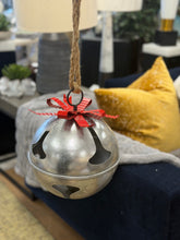Load image into Gallery viewer, Silver Hanging Jingle Ball
