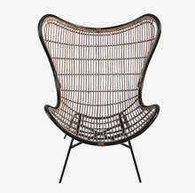 Load image into Gallery viewer, Bamboo &amp; Black Scoop Indoor/Outdoor Chair
